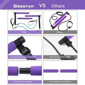 Goocrun Portable Pilates Bar Kit